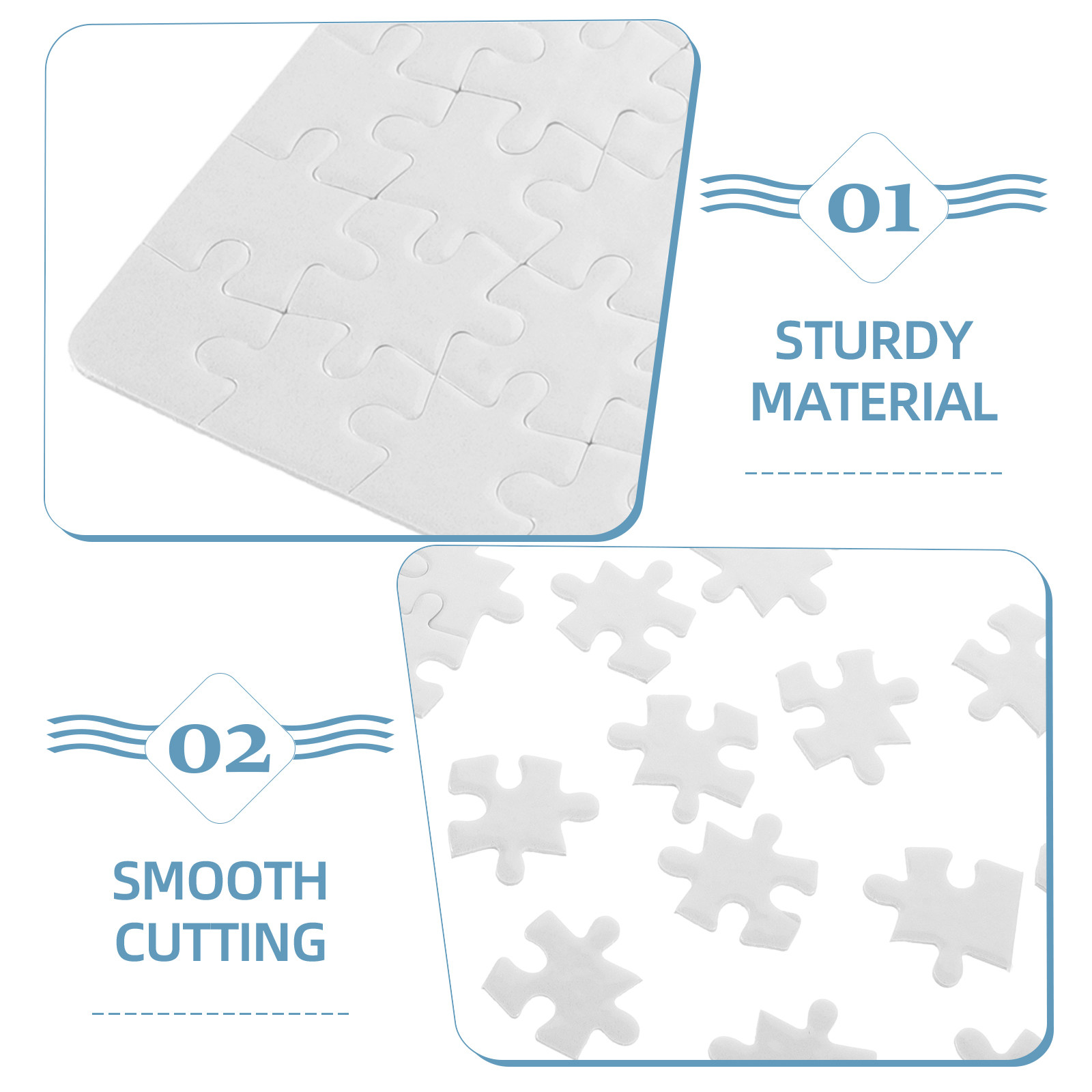 4Sheets White Puzzle Board Bla - Puzzle Blank White recension och pris